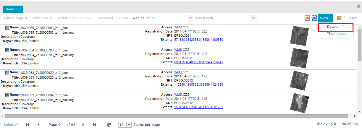 GP_USR_Working with the Search Result Panel1